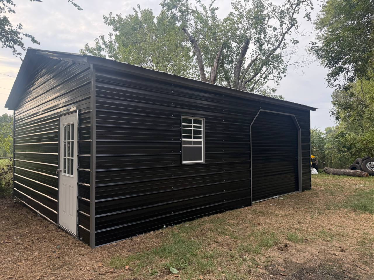 20’x25’x8’ Garage - Vertical A Frame Roof