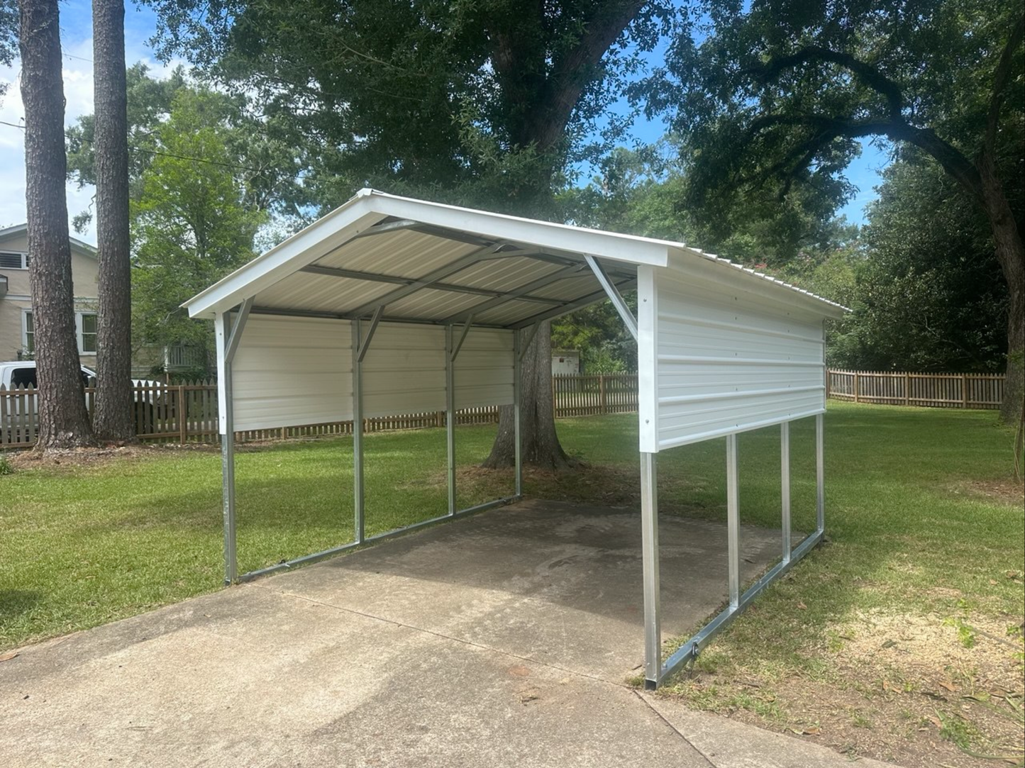 12’x15’x7’ Carport - Vertical A Frame Roof