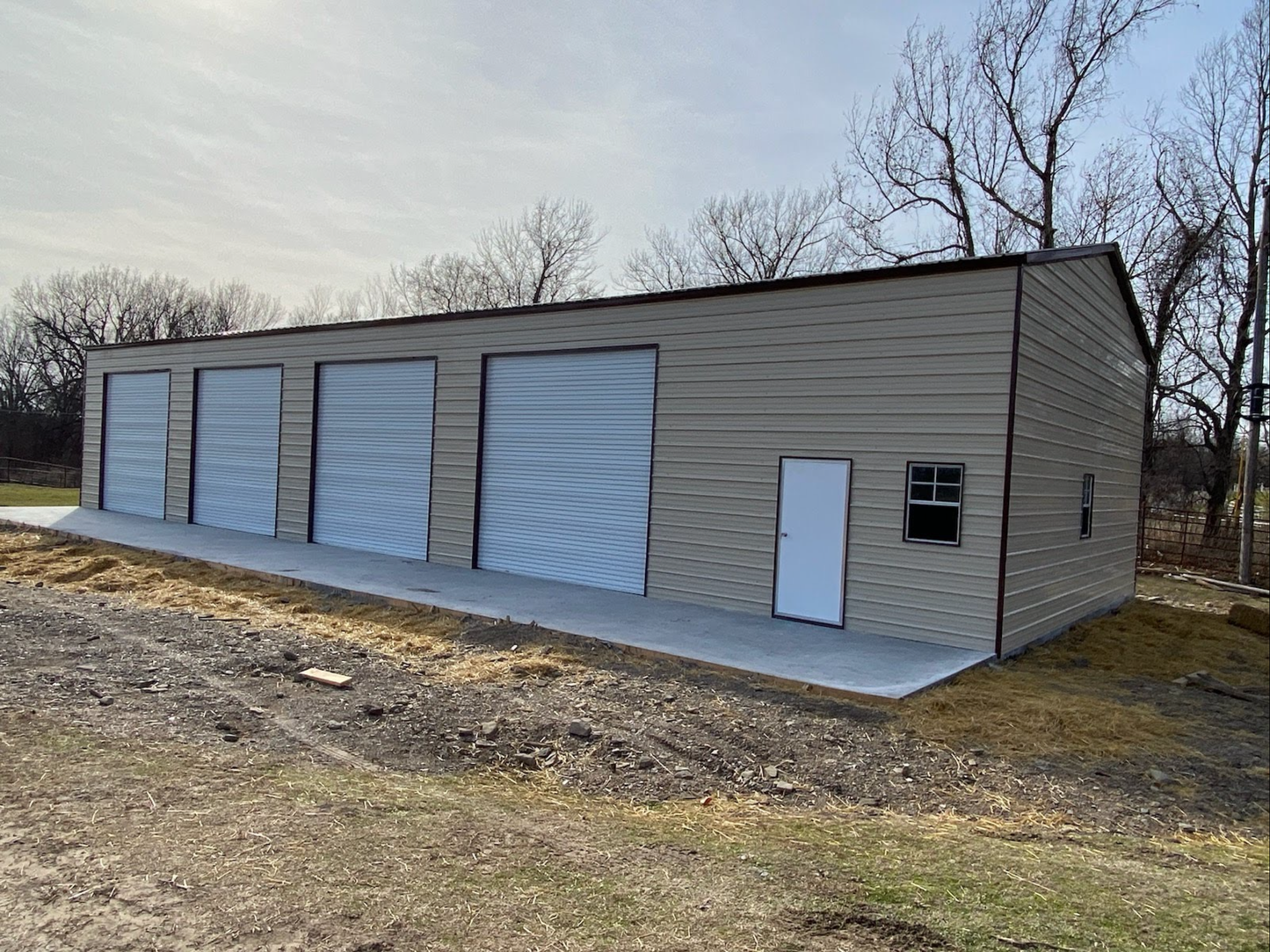 30’x60’x12’ Garage - Vertical A Frame Roof