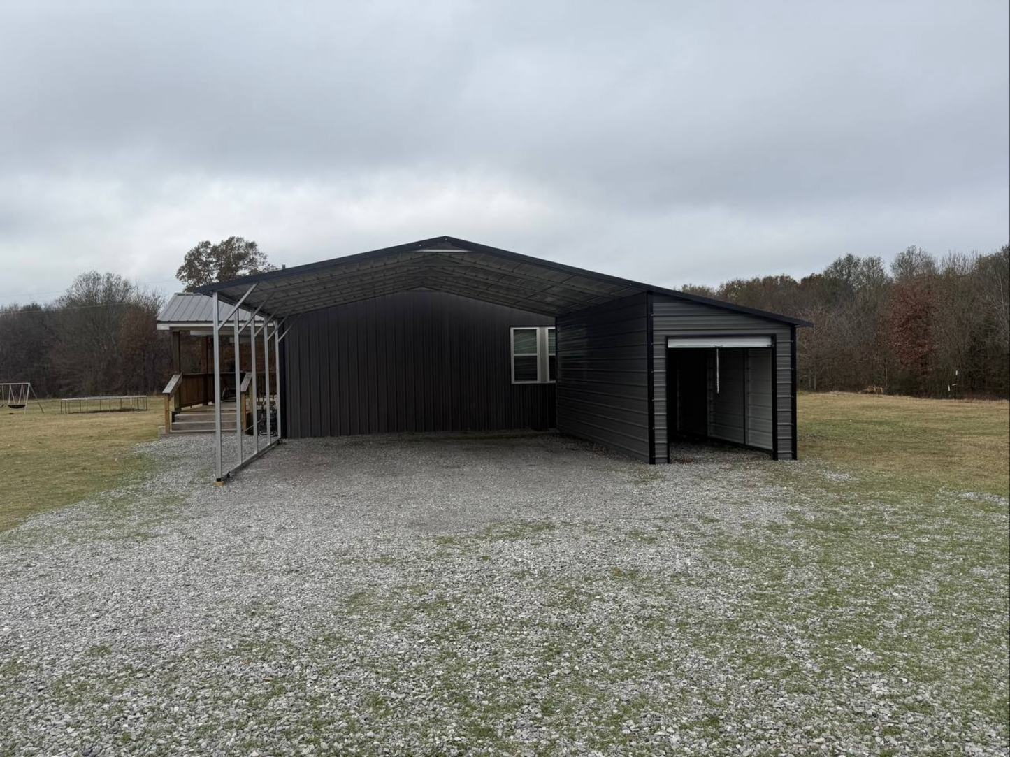 26’x20’x7’ Side Combo Unit - Horizontal A Frame Roof