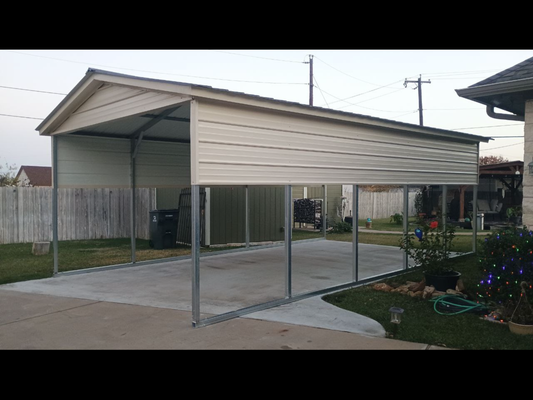 12’x25’x8’ Carport - Vertical A Frame Roof