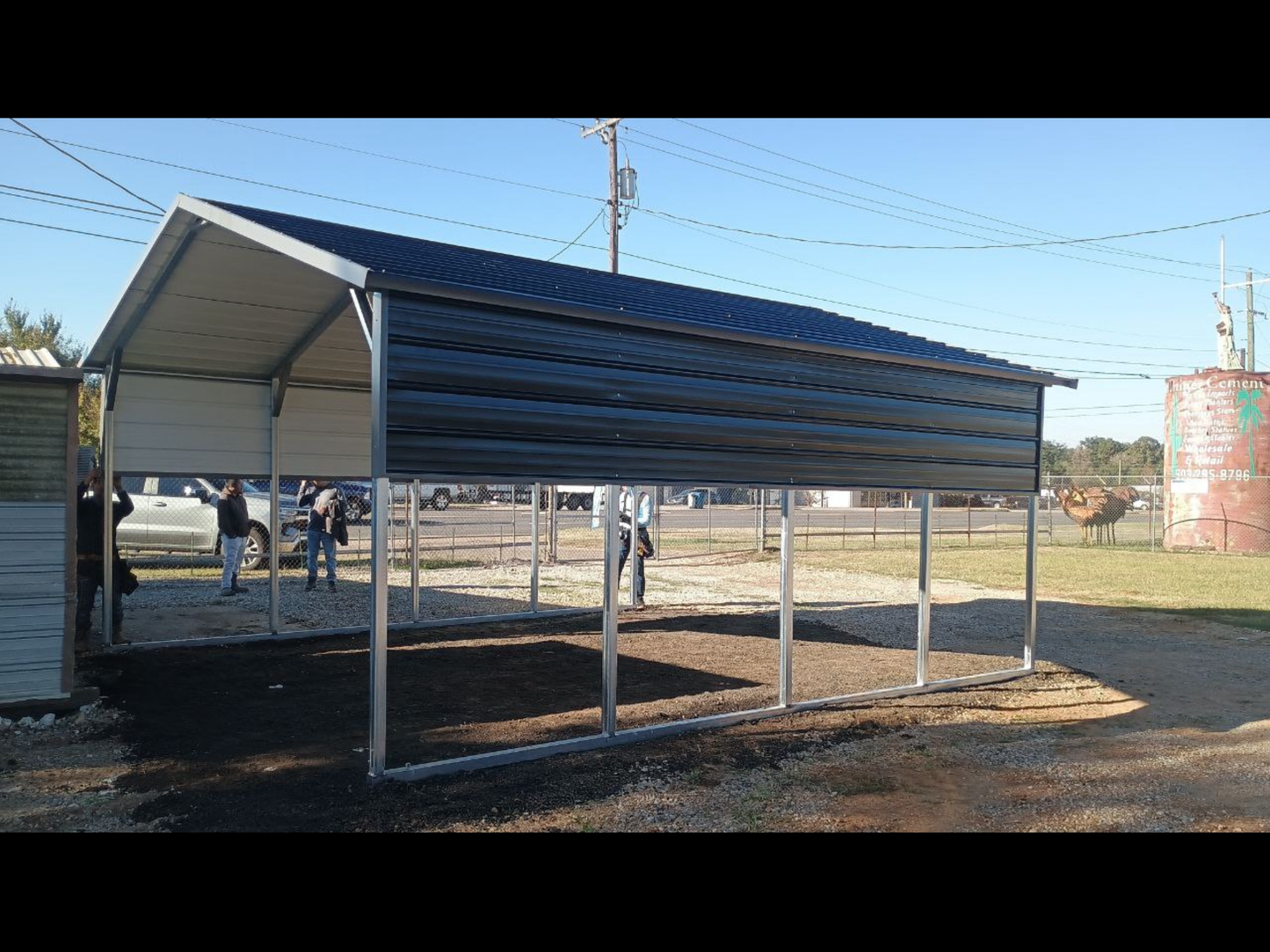 18’x20’x8’ Carport - Horizontal A Frame Roof
