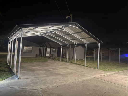 24’x20’x8’ Carport - Vertical A Frame Roof