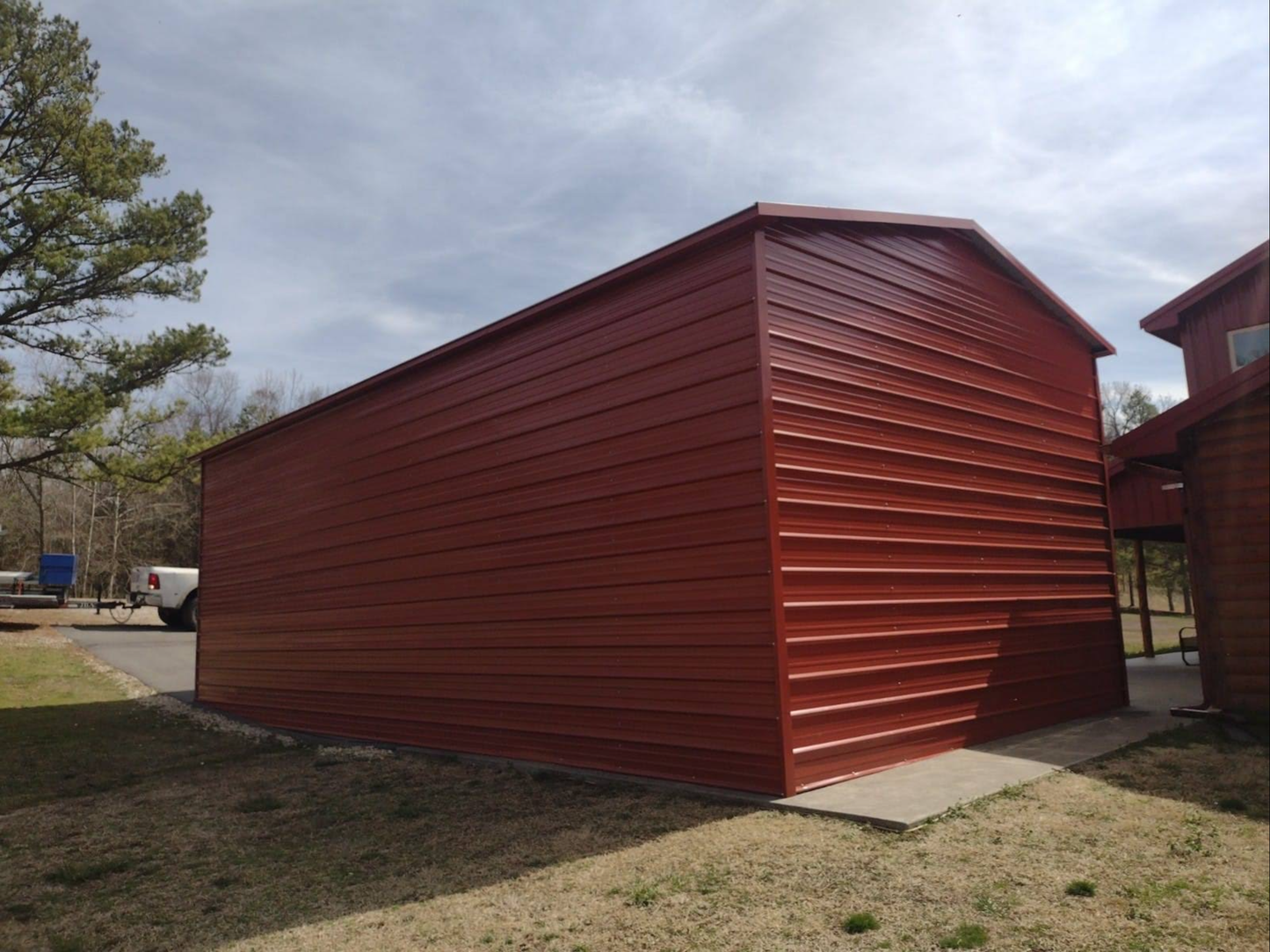18’x35’x10’ Carport - Horizontal A Frame Roof