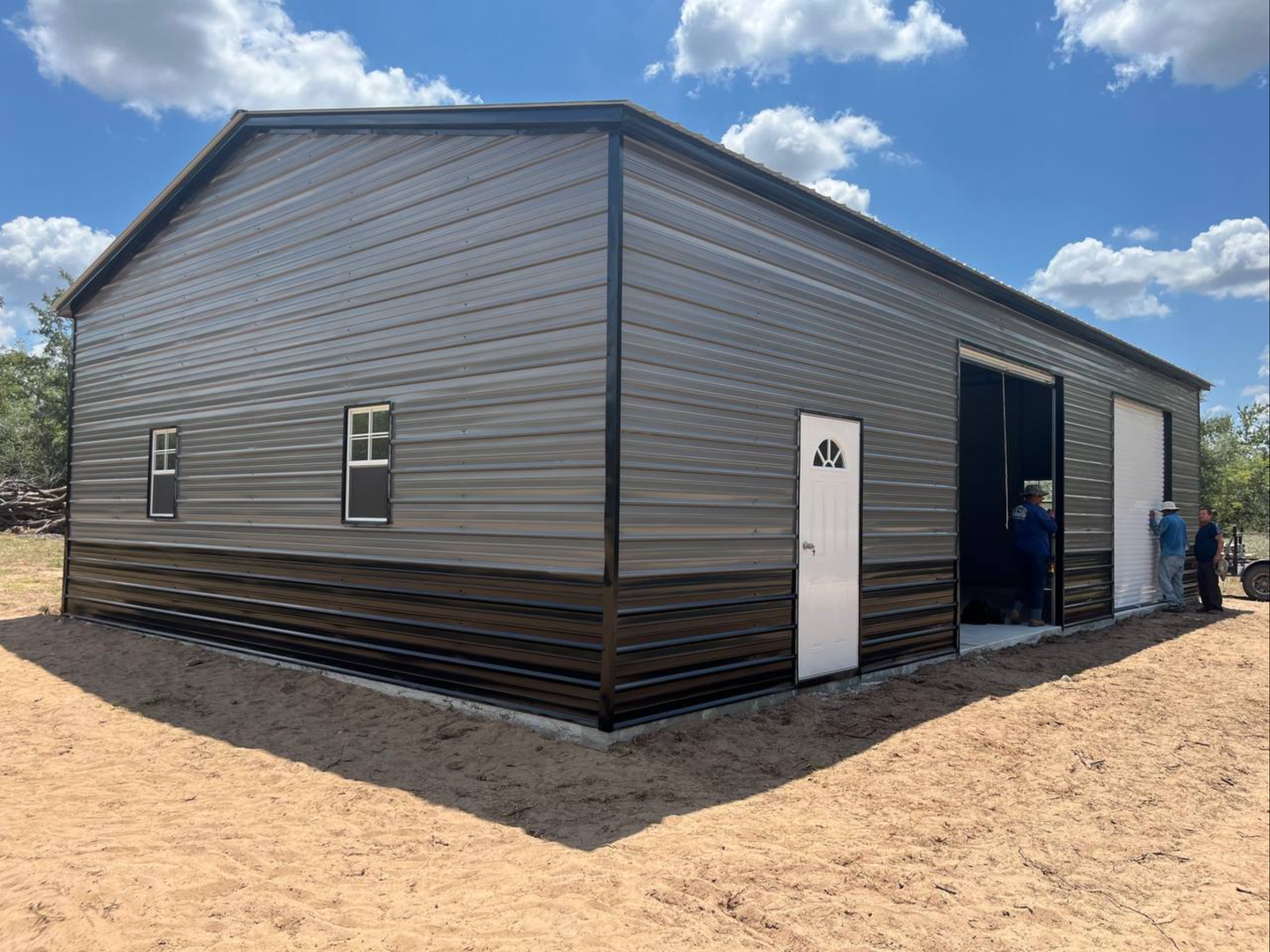 30’x45’x12’ Garage - Vertical A Frame Roof