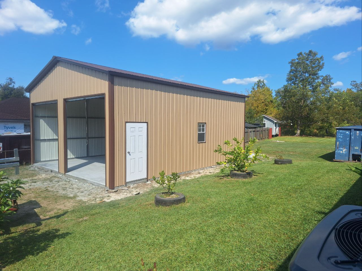 24’x30’x12’ Garage - Vertical A Frame Roof