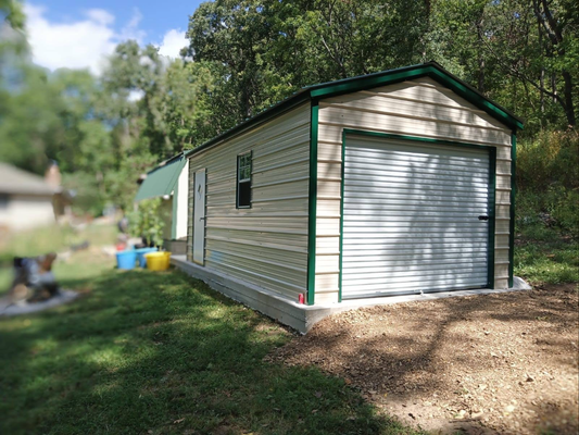 12’x20’x8’ Garage - Vertical A Frame Roof