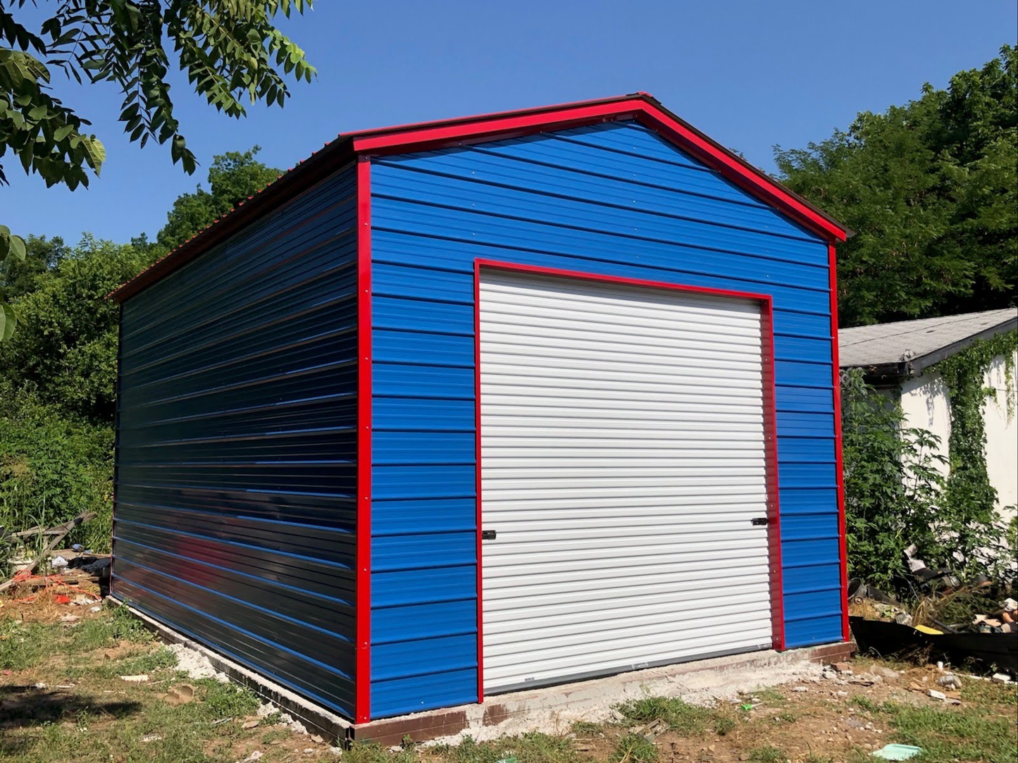 18’x25’x12’ Garage - Vertical A Frame Roof