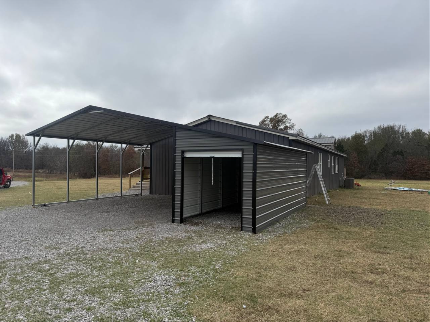 26’x20’x7’ Side Combo Unit - Horizontal A Frame Roof