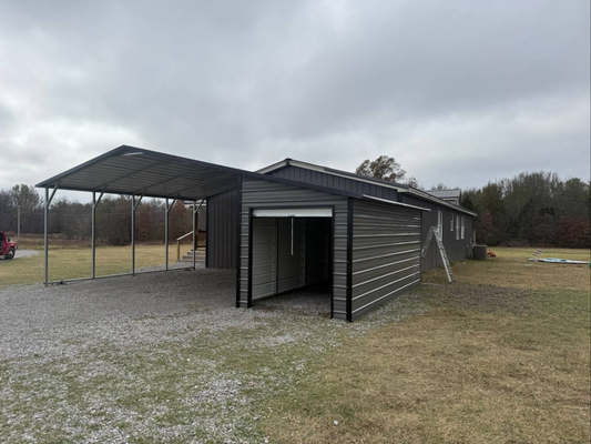 26’x20’x7’ Side Combo Unit - Horizontal A Frame Roof