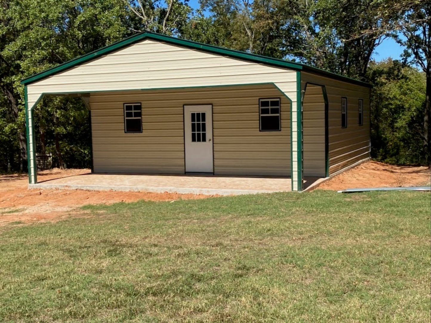 24’x30’x8’ Combo Unit - Vertical A Frame Roof