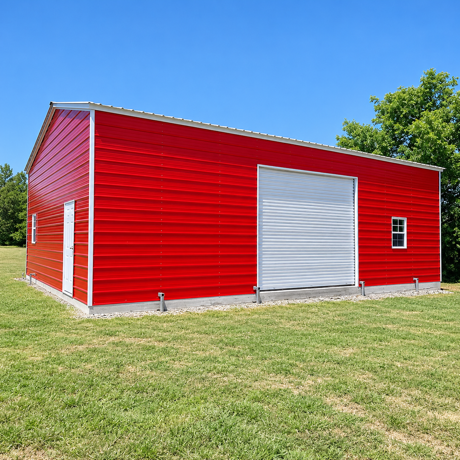 28x35x12 Garage - Vertical Roof