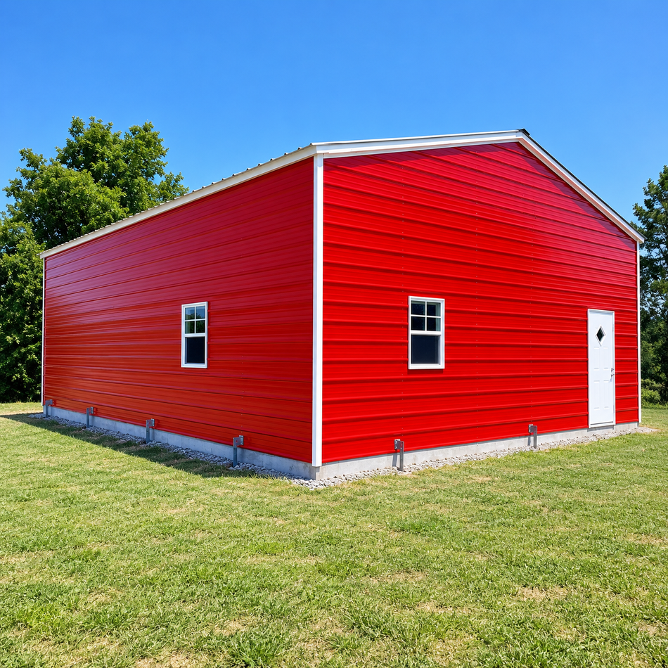 28x35x12 Garage - Vertical Roof