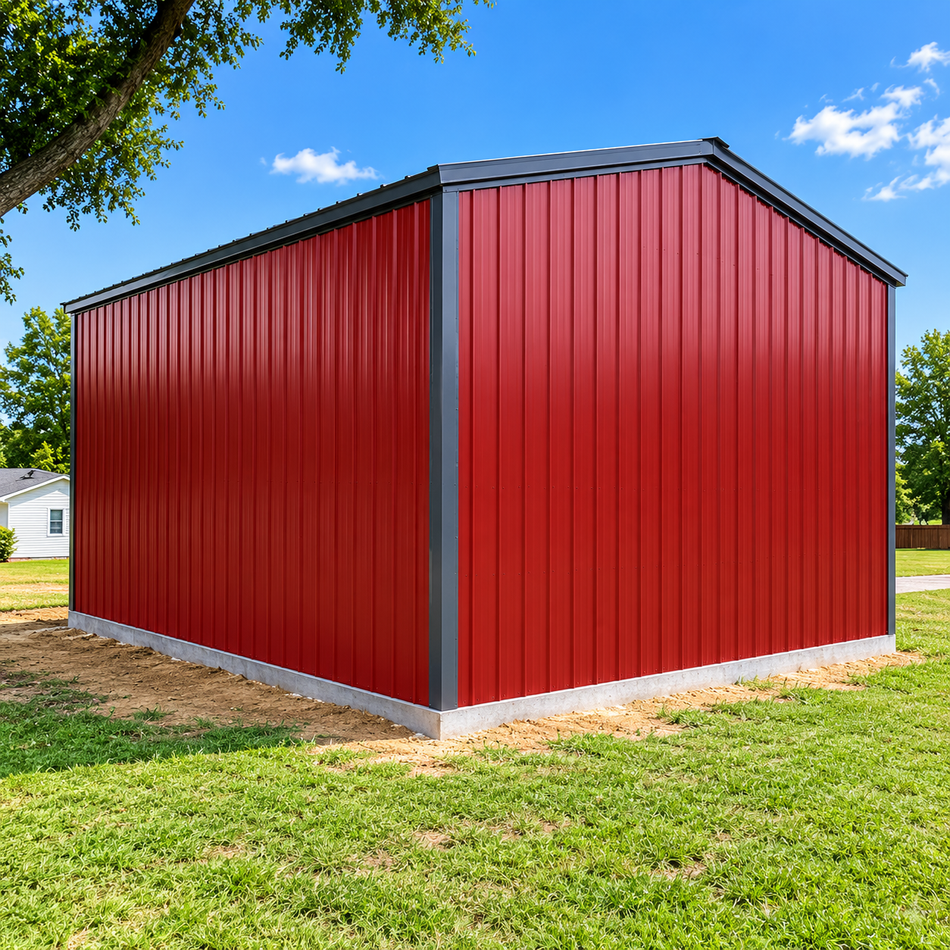 20x30x12 Vertical Siding Garage - Vertical Roof