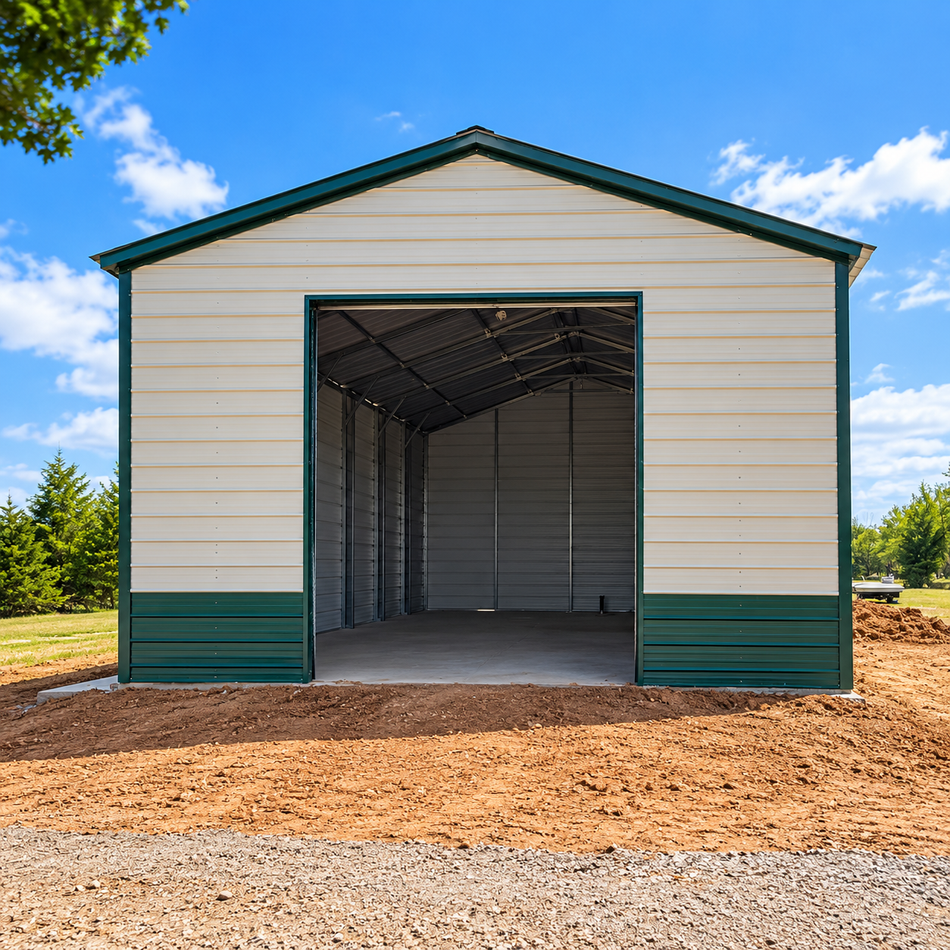 24x30x13 Garage - Vertical Roof