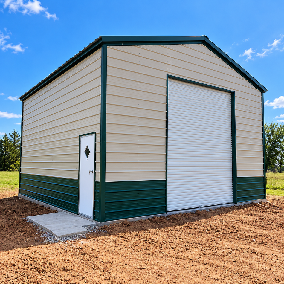 24x30x13 Garage - Vertical Roof