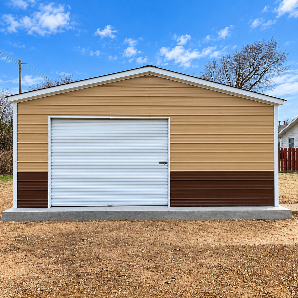 22x25x8 Garage - Vertical Roof