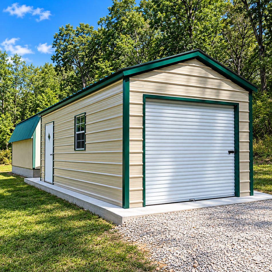 12x20x8 Garage - Vertical Roof