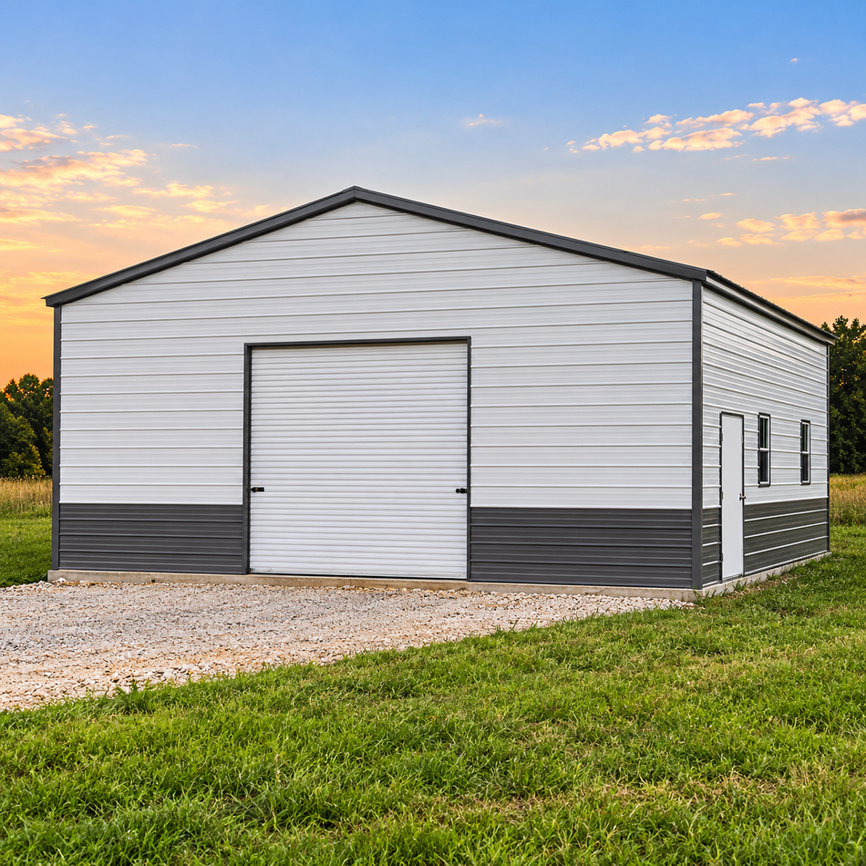 30x40x12 Garage - Vertical Roof