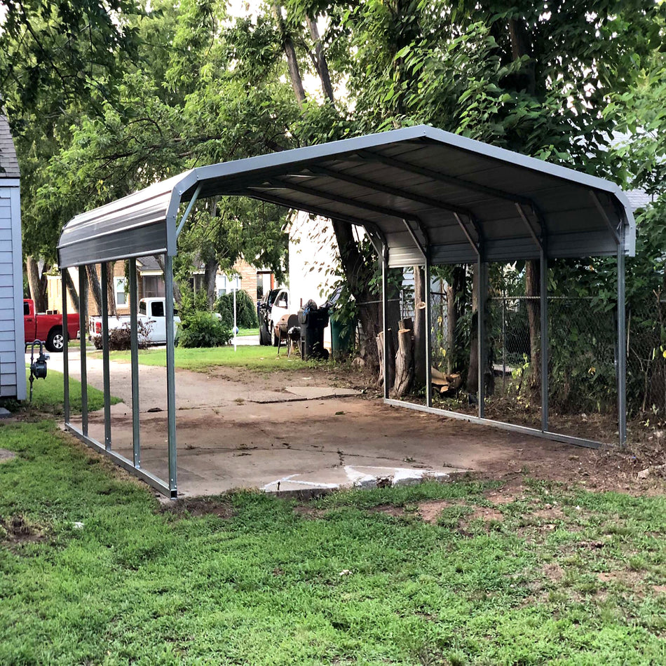 20x20x7 Metal Carport - Regular Roof